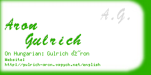 aron gulrich business card